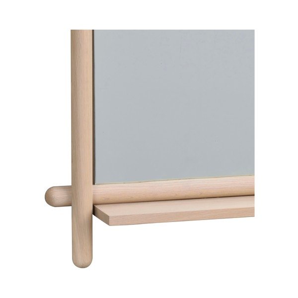 Stensko ogledalo s polico z lesenim okvirjem 52x74 cm Milford - Rowico-image-1