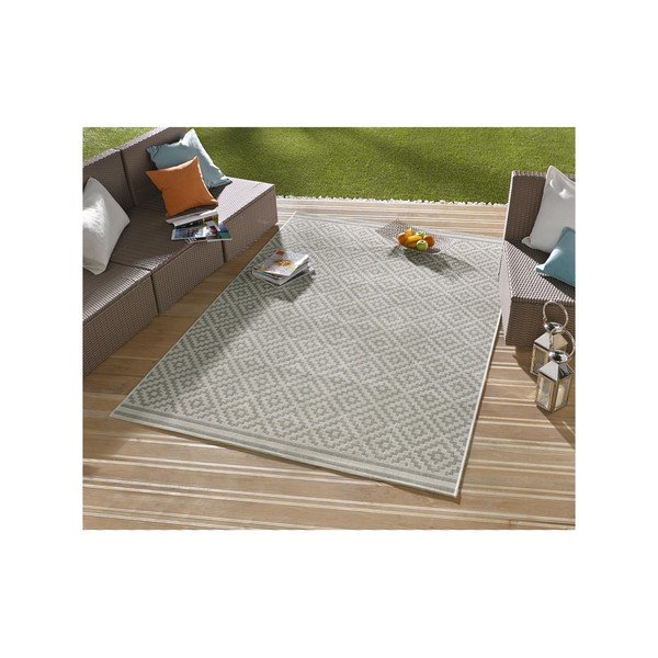 Siva zunanja preproga Bougari Karo, 140 x 200 cm-image-3