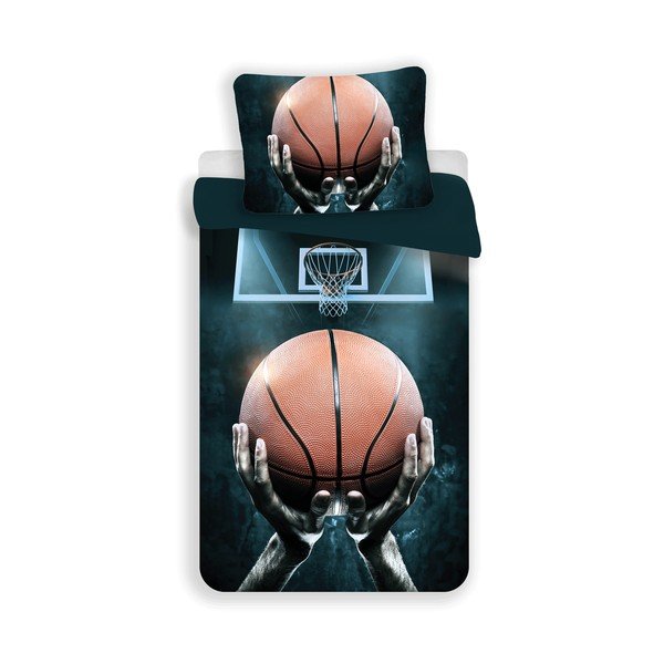 Enojna bombažna otroška posteljnina 140x200 cm Basketball – Jerry Fabrics