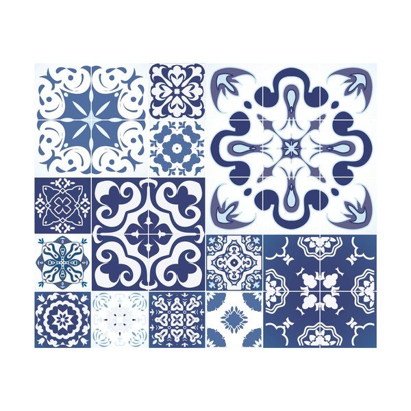 Komplet 24 nalepk Ambiance Azulejos Polka, 50 x 60 cm-image-2