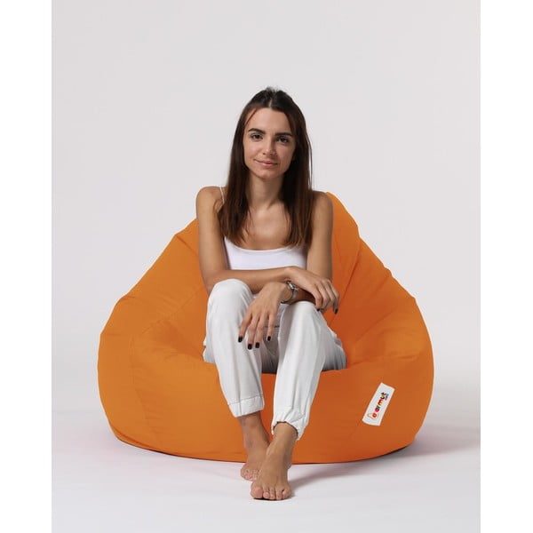 Oranžna vrtna sedežna vreča Premium XXL – Floriane Garden