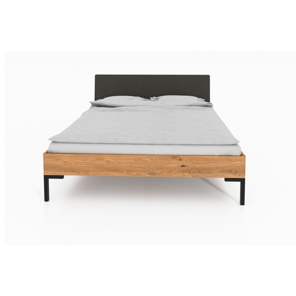 Oblazinjena hrastova zakonska postelja 140x200 cm Abises 1 - The Beds-image-3