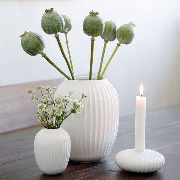 Bel porcelanski svečnik Kähler Design Hammershoi, ⌀ 11,5 cm-image-1