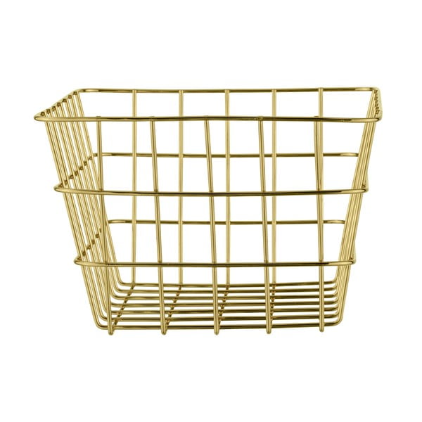 Kovinska košara za shranjevanje v zlati barvi Wenko Viana-image-3