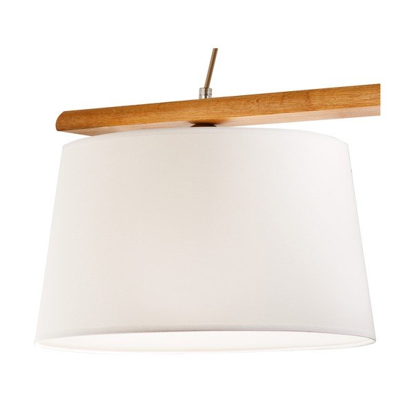 Rjava viseča svetilka s tekstilnim senčnikom ø 35 cm Aida – LAMKUR-image-4