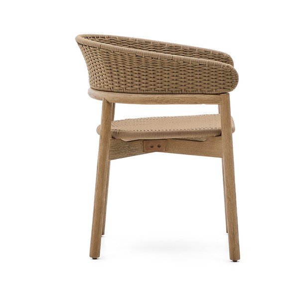 Vrtni stol iz masivnega lesa v naravni barvi Arinella – Kave Home-image-3