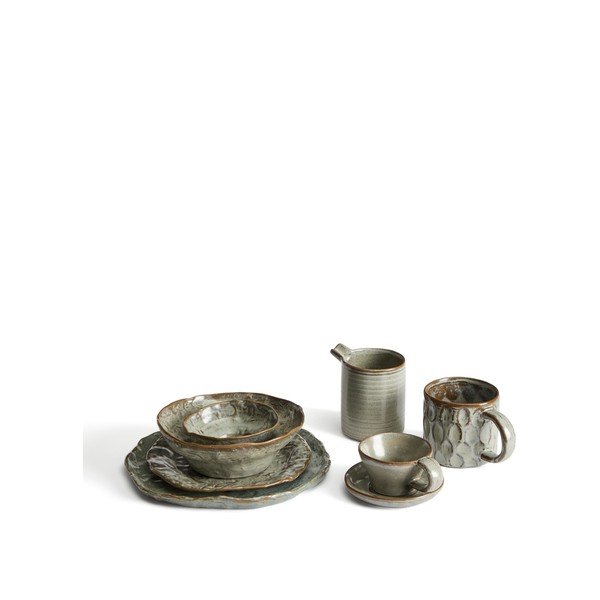 Siv desertni keramičen krožnik ø 21 cm Alenia – Kave Home-image-3