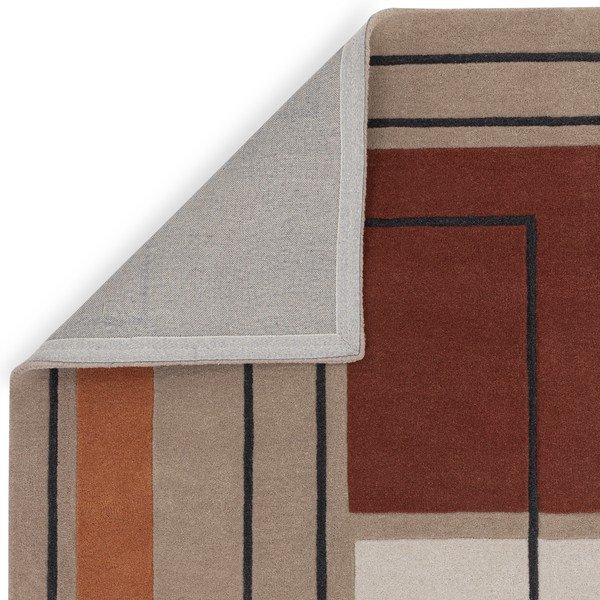 Opečnato oranžna/bež volnena preproga 120x170 cm Reef – Asiatic Carpets-image-4