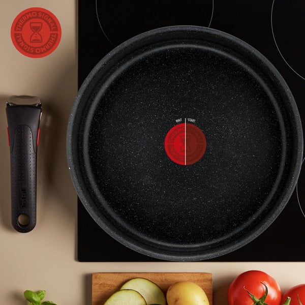 Aluminijasti lonci 3 ks z neprijemljivo površino/s snemljivim ročajem za indukcijsko ploščo INGENIO Black stone L3998902 – Tefal-image-1
