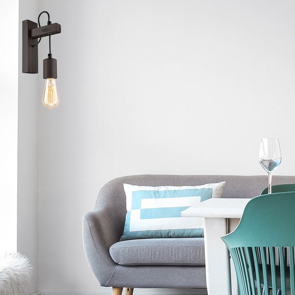 Črna stenska svetilka Leon – LAMKUR-image-2