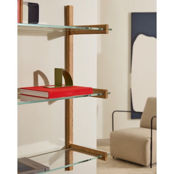 Steklen sistem modularnih polic v naravni barvi 110x98x30,5 cm Sitra – Kave Home-image-1