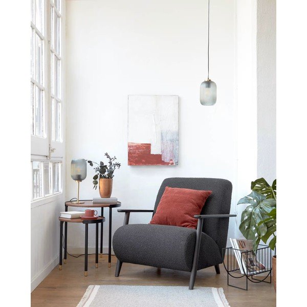 Stropna svetilka v zlati barvi s steklenim senčnikom ø 12 cm Hestia - Kave Home-image-1