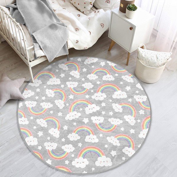 Siva otroška preproga ø 120 cm Comfort – Mila Home-image-3