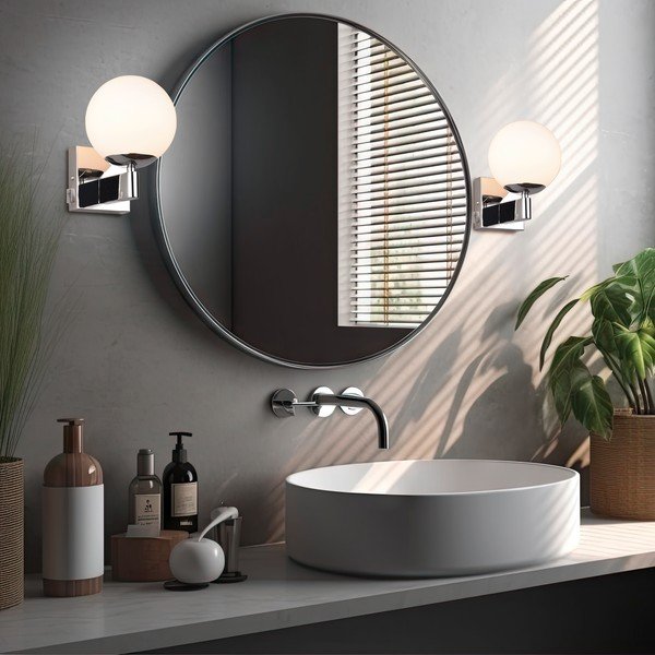 Stenska svetilka v srebrni barvi ø 14 cm Kula – Trio-image-1