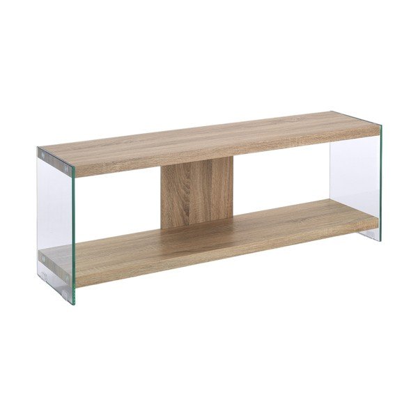 Steklena TV omarica v naravni barvi 120x45x29,5 cm Nancy – Tomasucci