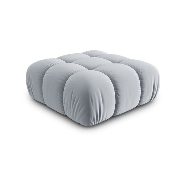Svetlo moder žameten otoman Bellis – Micadoni Home-image-3