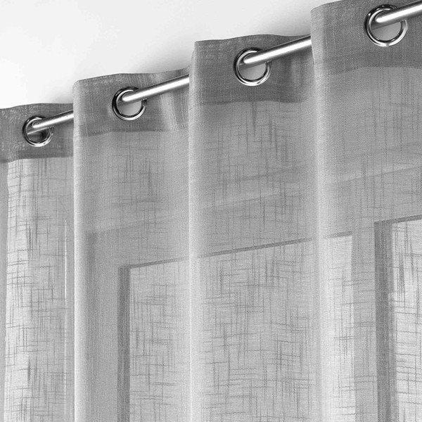 Siva prosojna zavesa 140x280 cm Haltona – douceur d'intérieur-image-1