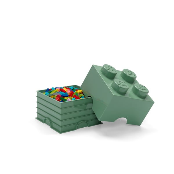 Zelena kvadratna škatla za shranjevanje LEGO®-image-2