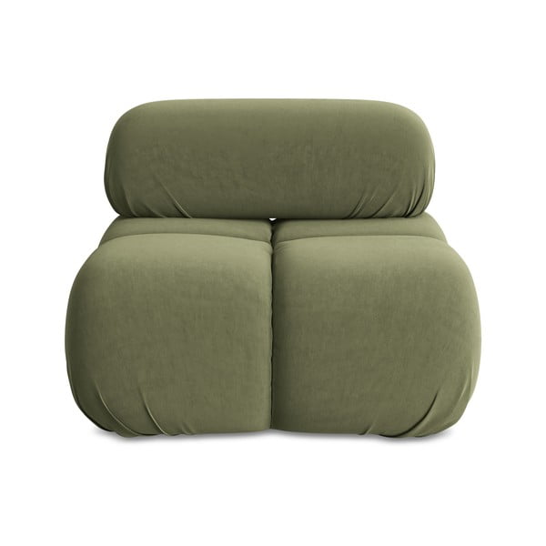 Svetlo zelen žameten modul za sedežno garnituro Lokua – Makamii