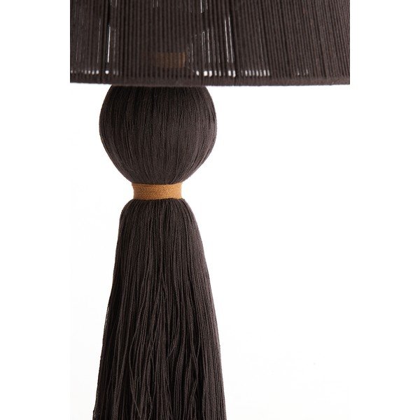 Temno rjava namizna svetilka s tekstilnim senčilom (višina 58 cm) Espino – Light & Living-image-3