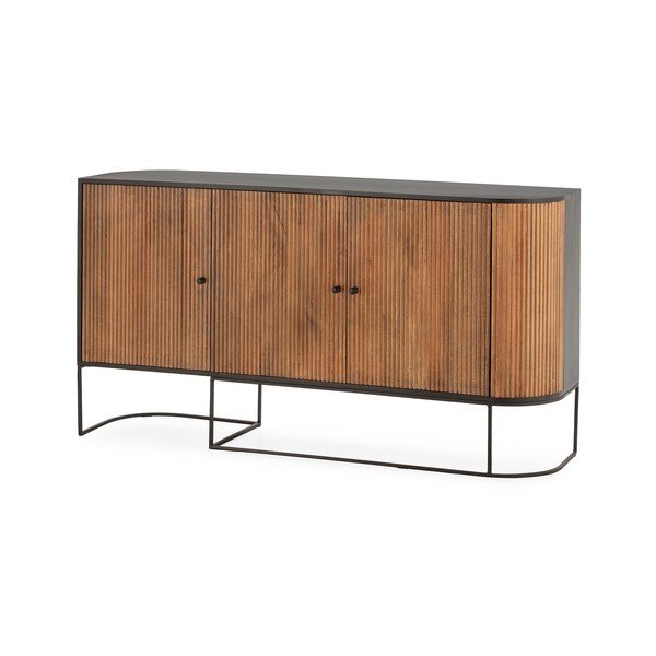 Komoda iz masivnega manga v naravni barvi 165x90x40 cm Curve – MOME-image-3