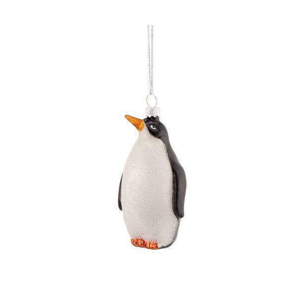 Steklen okrasek za jelko 6 cm King Penguin – Sass & Belle