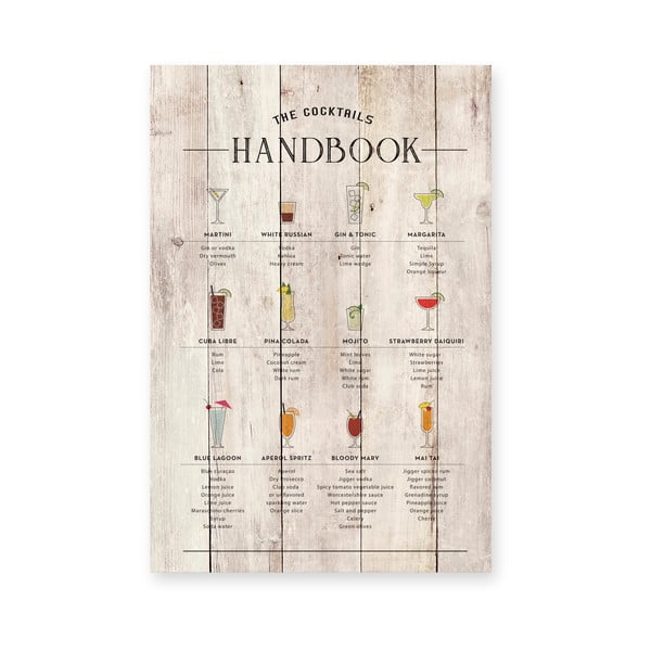 Lesen dekorativni znak 40x60 cm Cocktails Handbook – Really Nice Things