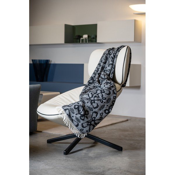 Črna pletenina z bombažem Euromant Mykonos, 140 x 180 cm-image-1