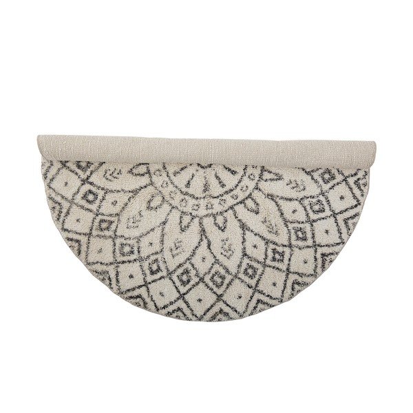 Črno-bela bombažna okrogla preproga ø 120 cm Acton – Bloomingville-image-3