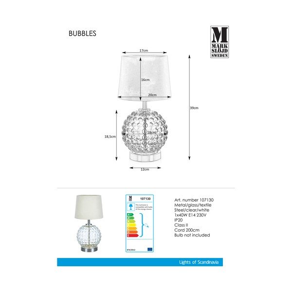 Namizna svetilka Markslöjd Bubbles Steel-image-1