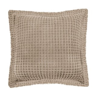 Rjav bombažen okrasni vzglavnik Tiseco Home Studio Waffle, 45 x 45 cm