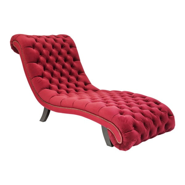 Kare Design Žametni rdeči lounge stol