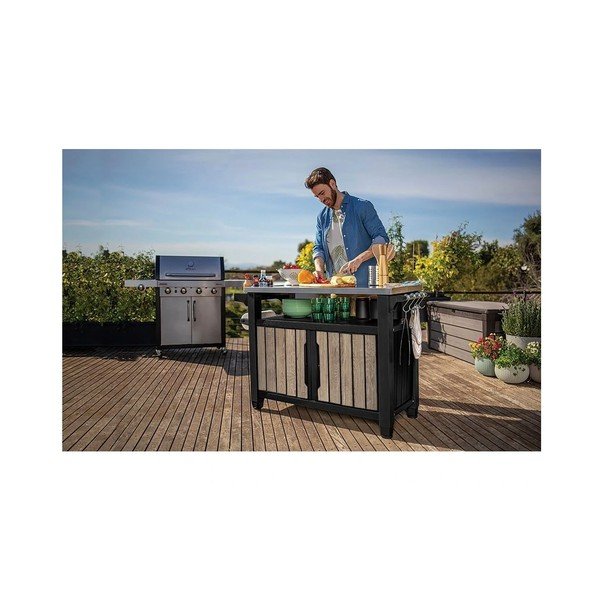 Plastična stranska miza za žar 134x52 cm Deco Unity XL – Keter-image-2