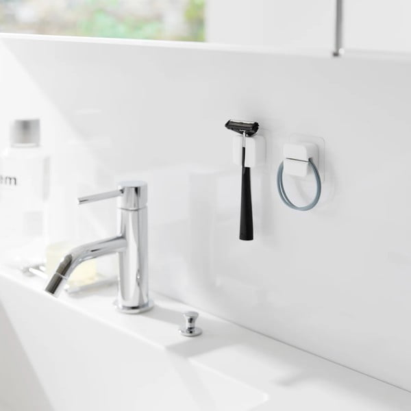 Bela silikonska večnameska držala v kompletu 2 ks Film Hook – YAMAZAKI-image-1