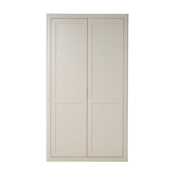 Svetlo siva omarica iz masivnega bora 120x217x48 cm Gunnar – WOOOD