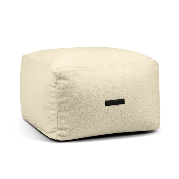 Kremno bela vreča za sedenje iz tkanine bouclé Softbox MooG – SLOWDOWN