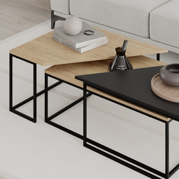 Mizice z mizno ploščo v hrastovem dekorju v kompletu 3 ks 70x110 cm Titan – Marckeric-image-4