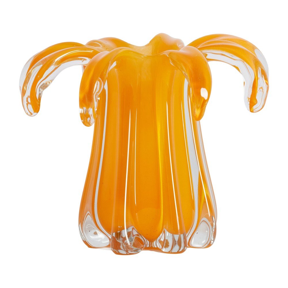 Oranžna steklena vaza (višina 17 cm) Avenia