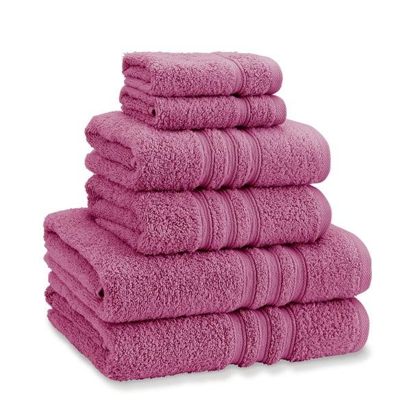 Temno rožnati frotirni bombažni komplet brisač 6 ks Zero Twist – Catherine Lansfield
