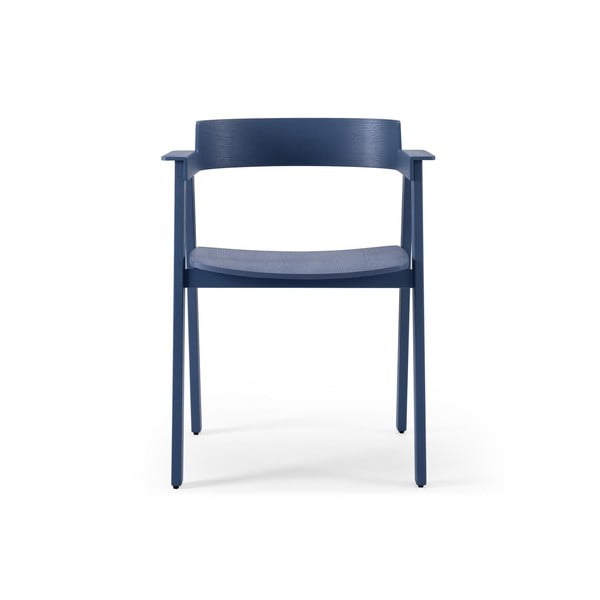 Moder jedilni stol z nasloni za roke iz masivnega hrasta Flip – Gazzda-image-2