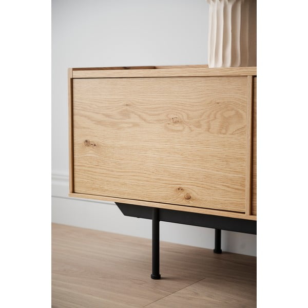 TV omarica v hrastovem dekorju  160x56 cm Brewerton - Rowico-image-4