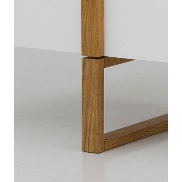 Bela TV mizica z nogami iz hrastovega lesa Tenzo Birka-image-1