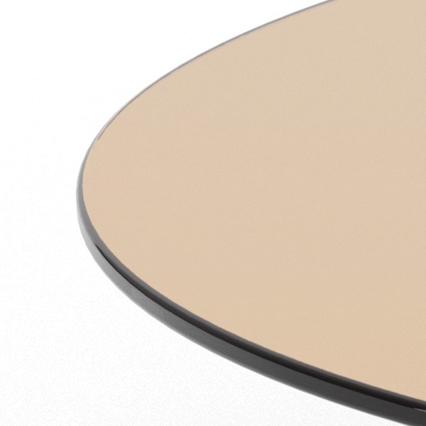 Rjava steklena okrogla klubska mizica ø 80 cm Samos – Actona-image-4