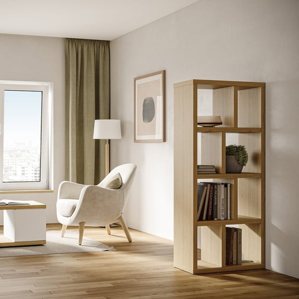 Regal v hrastovem dekorju v naravni barvi 70x159 cm Berlin – TemaHome-image-1