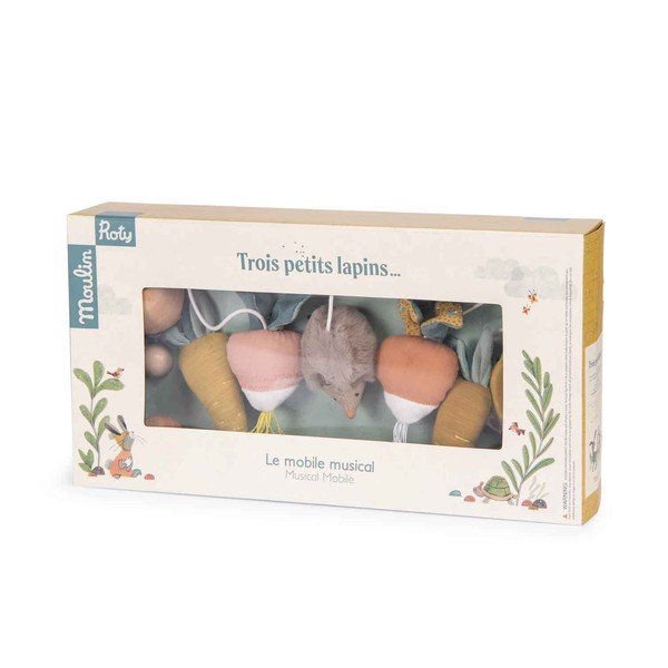 Glasbeni viseči vrtiljak Trois Petits Lapins - Moulin Roty-image-1