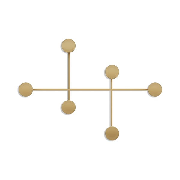 Kovinski stenski obešalnik v zlati barvi Dama-A – Kalune Design