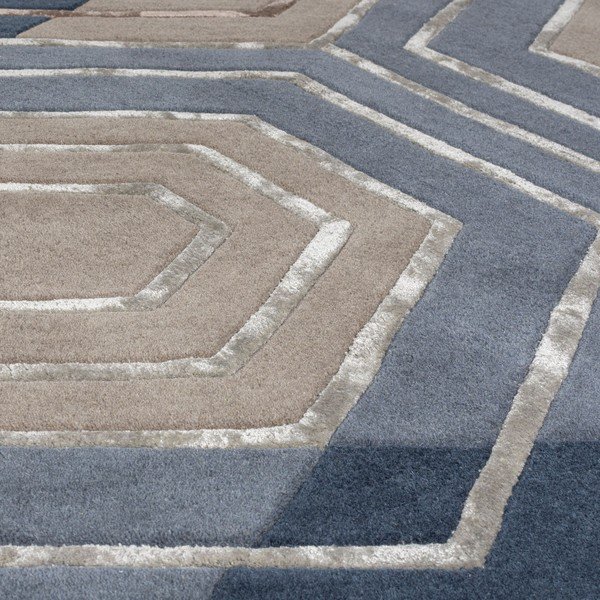 Modra volnena preproga Flair Rugs Harlow, 160 x 230 cm-image-2
