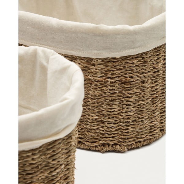 Košare iz morske trave v kompletu 2 ks 35x25x25 cm Tossa – Kave Home-image-3