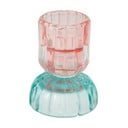 Roza-zelen stekleni svečnik Green Gate