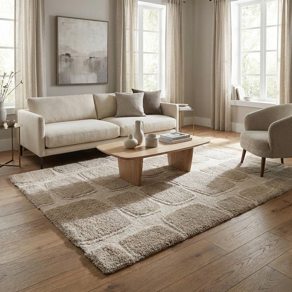 Bež/kremno bela preproga 120x170 cm Ember – Universal-image-1
